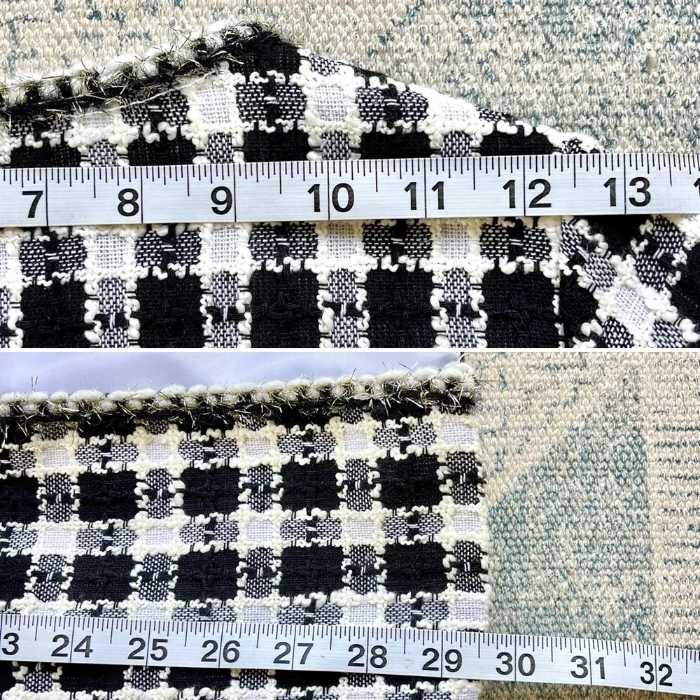 NWOT Girls Houndstooth Coat and Dress Set Black & White Tulle Twill Size 10 - Picture 8 of 11